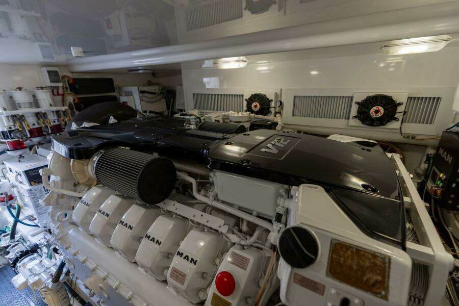 2015 Viking 52 Sport Tower- UP TO IT- Engine Room