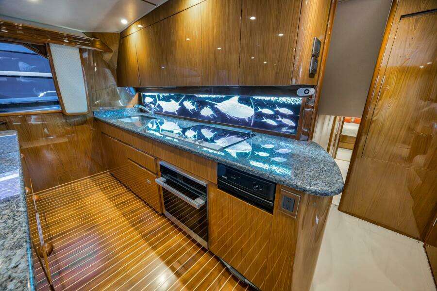 2011 Viking 76 Enclosed Bridge- TEUSEAS- Galley