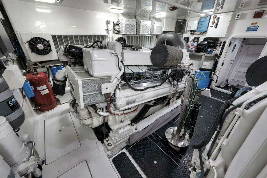 2011 Viking 76 Enclosed Bridge- TEUSEAS- Engine Room