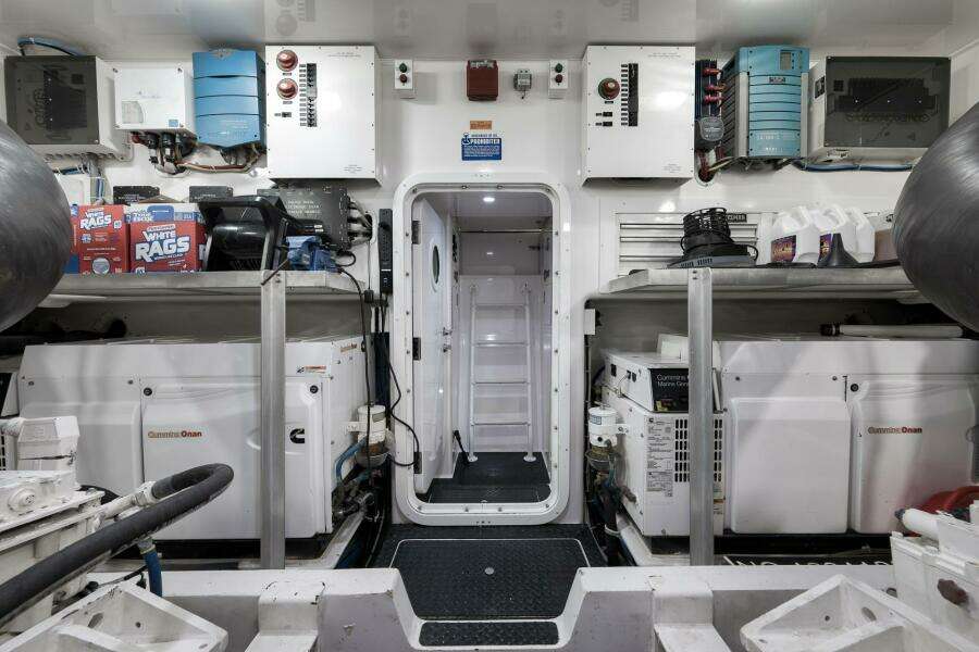 2011 Viking 76 Enclosed Bridge- TEUSEAS- Engine Room