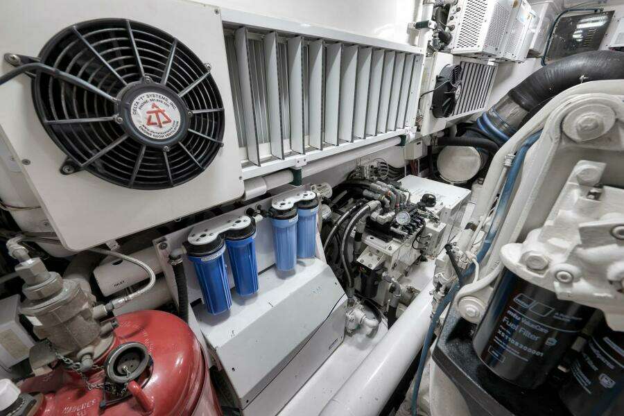 2011 Viking 76 Enclosed Bridge- TEUSEAS- Engine Room