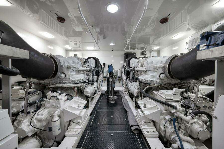 2011 Viking 76 Enclosed Bridge- TEUSEAS- Engine Room