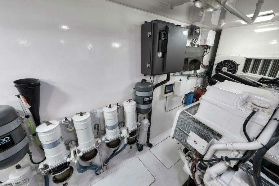 2011 Viking 76 Enclosed Bridge- TEUSEAS- Engine Room