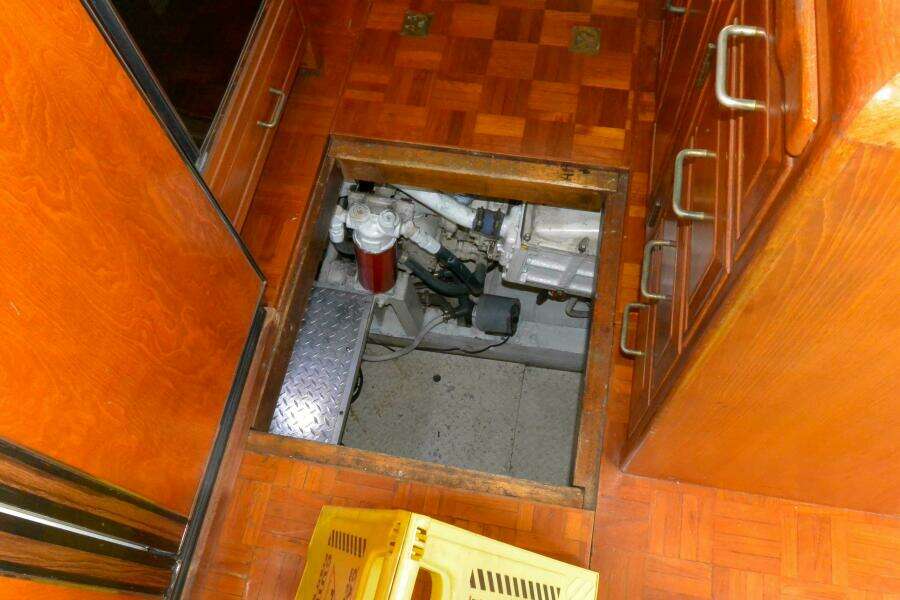 Galley hatch to engine room 