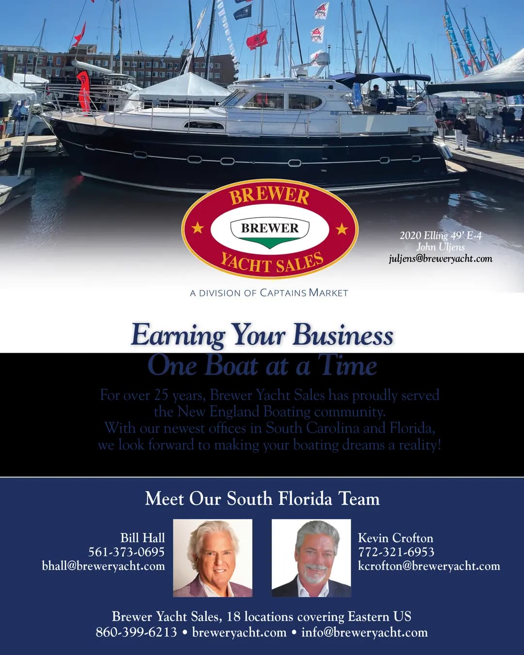 Brewer Yacht Sales expands Florida operations with two new yacht brokers